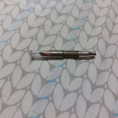 Eyebrow pencil used, single piece