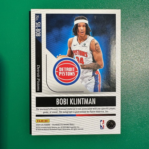 Panini Silhouette Numbered Card Bobi Klintman Rookie Patch Auto 2024-25