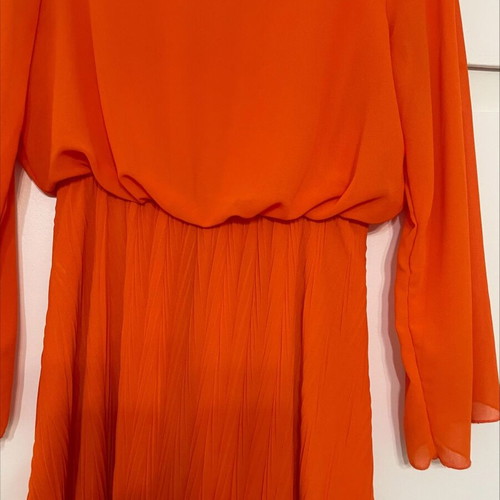 Lumina orange long dress like new, size L with elastic waist