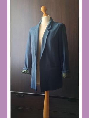 Petrol blazer jacket like new, size M Vera Ravenna