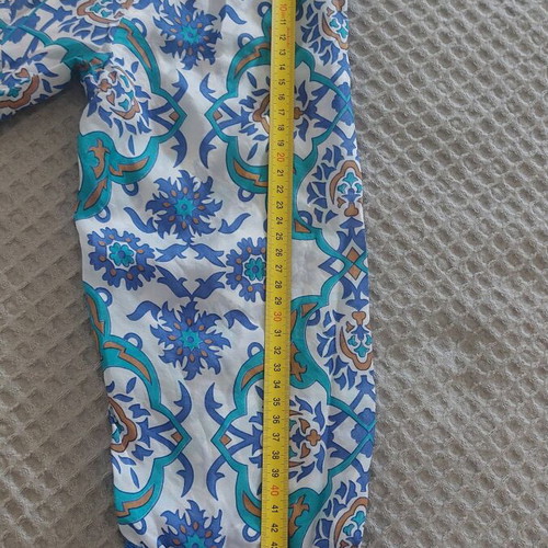 Blink Beach Caftan silk size S/M like new, blue and white