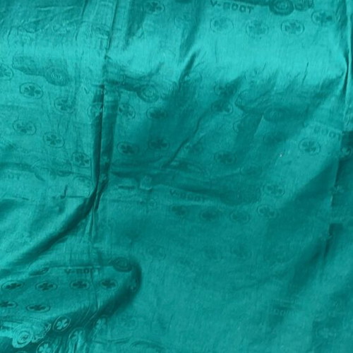 Cotton fabric green new with Mercedes logo and car