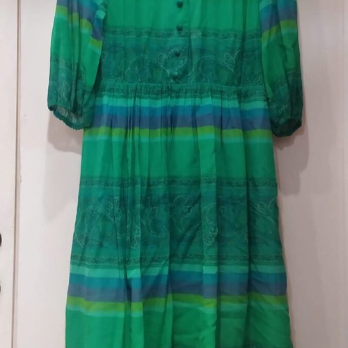Vintage dress like new, multicolored, medium, 3/4 sleeve