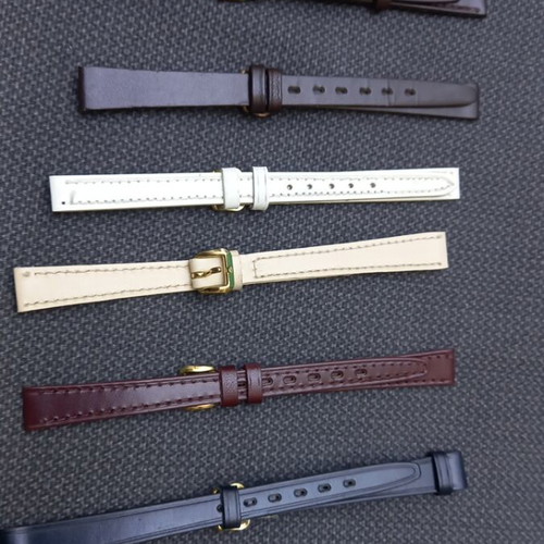 Leather watch straps set of 8, size 10, new