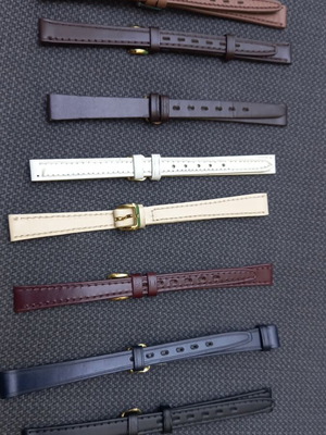 Leather watch straps set of 8, size 10, new