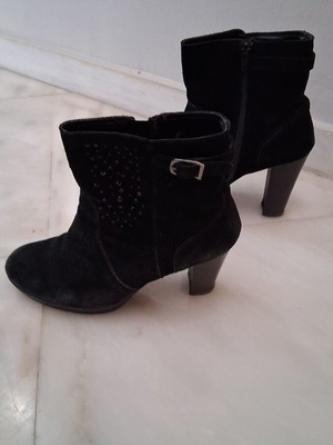 Castor ankle boots Italian origin used, black, size 40