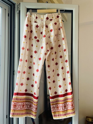 Abstracto Linen Pants like new, white multicolor, size S