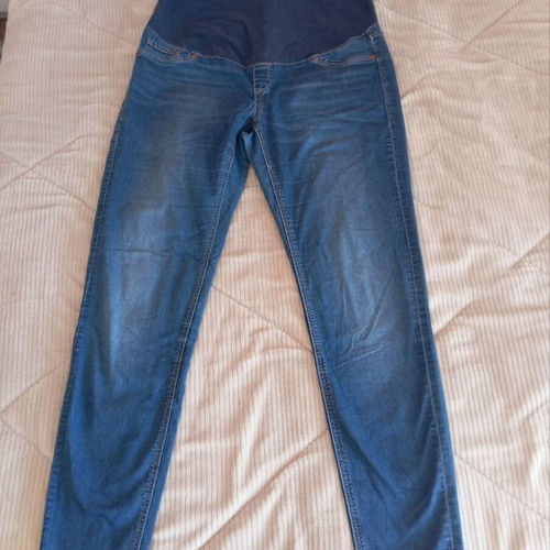 Maternity jeans used, soft elastic blue with mako fabric