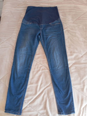 Maternity jeans used, soft elastic blue with mako fabric