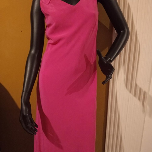 Laura Ashley sleeveless silk dress fuchsia, size UK 10, new