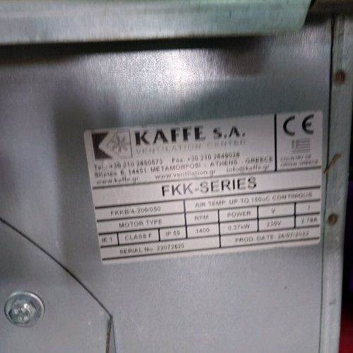 Kitchen ventilation motor 0.5Hp like new with 10-meter chimney
