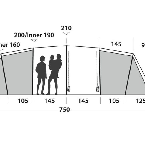 Easy Camp Huntsville Twin 800 Tent new, 8-person, 4 rooms