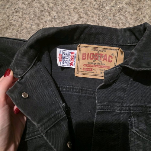 Big Stack black denim jacket like new