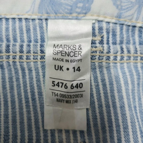 Marks & Spencer jeans shorts like new, size 14, white and turquoise