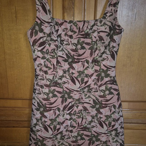 Anna Riska Monochrome Mini Brocade Dress like new, pink multicolor