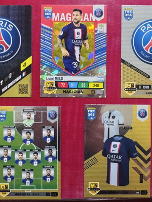 Σετ κάρτες Panini FIFA 365 PSG, σαν καινούργιο, 5 τεμάχια
