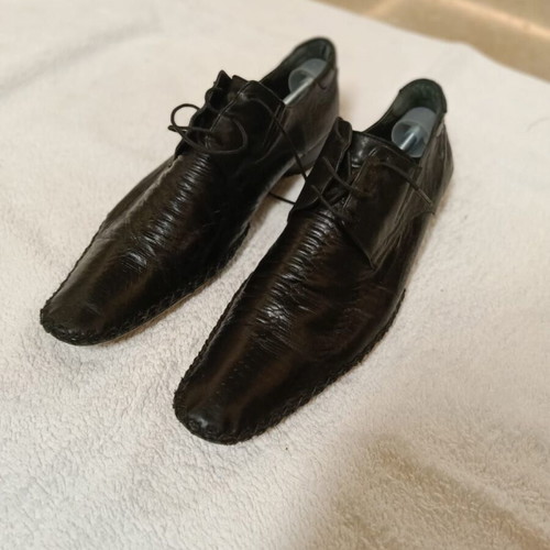 Men's leather scarponi shoes used, size 45-46
