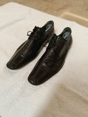 Men's leather scarponi shoes used, size 45-46