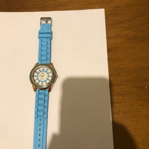 SK women's wristwatch new with silicone strap