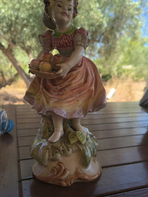 Vintage porcelain figurine of a girl 30 cm like new
