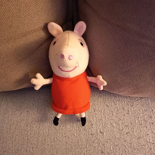 Peppa and George plush toys, 13cm and 18cm