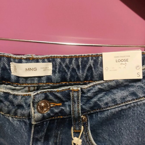 Mango kids jeans size S blue, brand new, loose fit