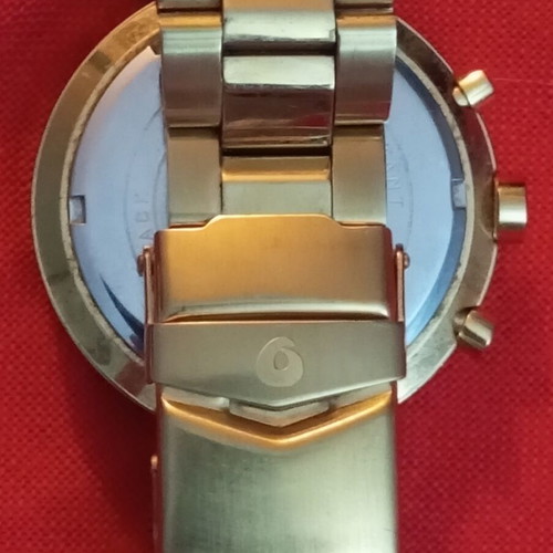 Oxette quartz stainless steel watch used, bronze tone bracelet