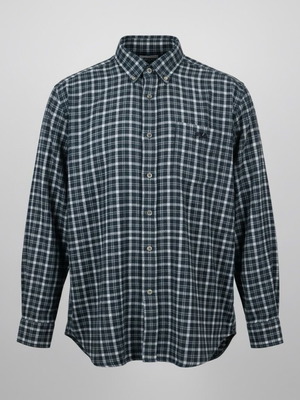 Fila vintage plaid men's shirt Large navy blue long sleeve casual used