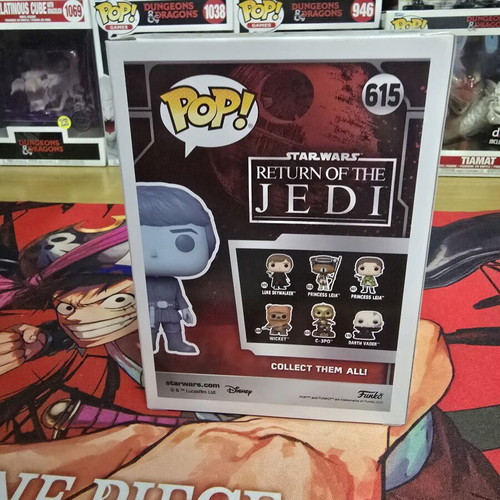 Funko Pop Star Wars 615 Holographic Luke Skywalker glow in the dark like new