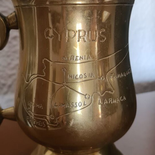 Cup with engraved Cyprus used