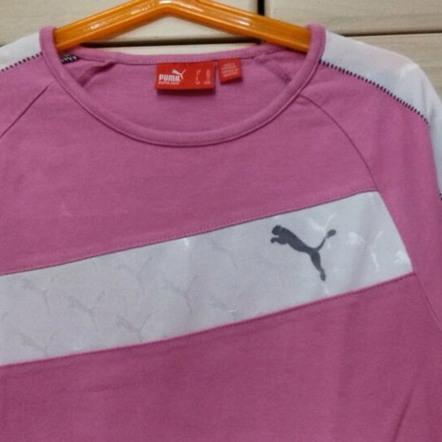 Puma pink cotton shirt like new, size small