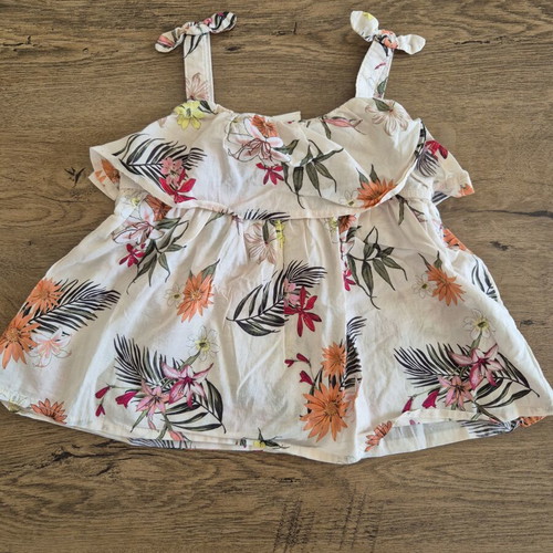 Floral tank top H&M with gift shirt 18-24 months like new