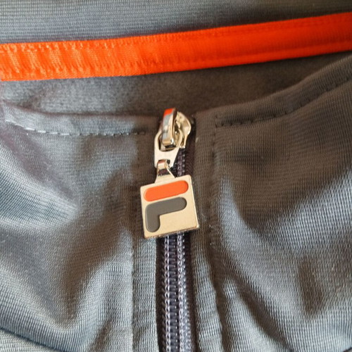 Fila men's track jacket like new, gray with orange details, XL