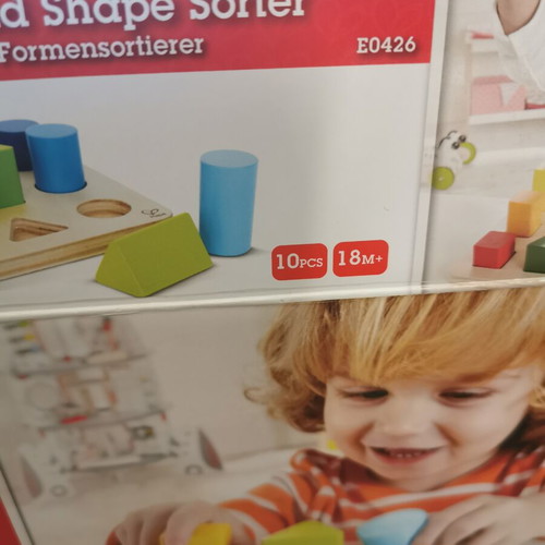Wooden Shape and Color Sorting Toy like new