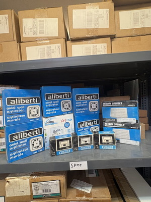 Aliberti doorbells, buttons and ventilators new