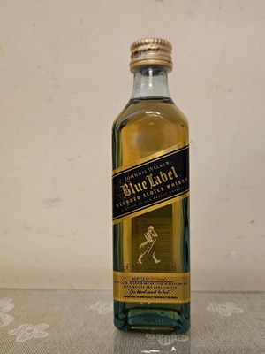 Johnnie Walker Blue Label Whisky μινιατούρα καινούργια, γυάλινο μπουκάλι 50ml