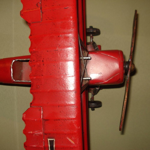 Vintage Metal Decorative Triplane "Red Baron" Fokker Dr.I | Handmade World War I Model