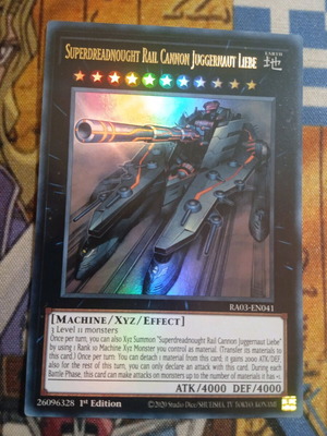 Superdreadnought Rail Cannon Juggernaut Liebe Yu-Gi-Oh! card like new