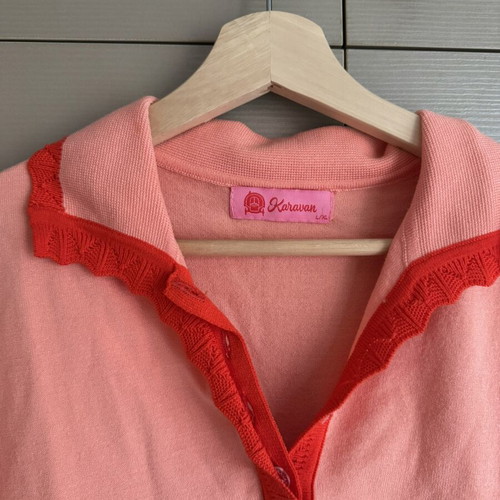 Karavan polo shirt like new, peach, size L