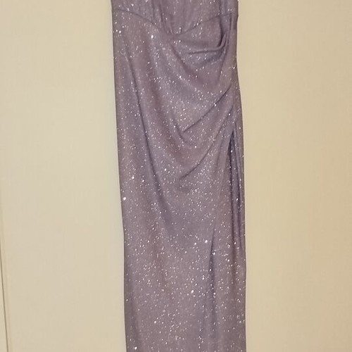 New Line purple iridescent maxi dress
