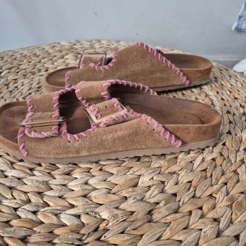 Colors Of California sandals like new, beige and pink