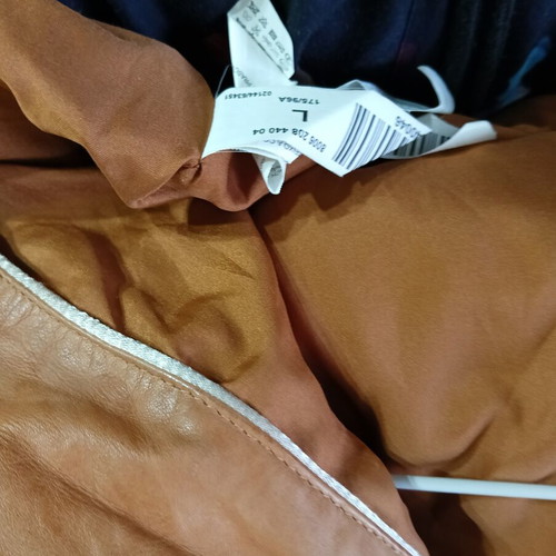 Stradivarius women's leather jacket used, beige, size L