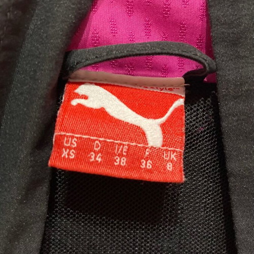 Puma athletic waterproof jacket used, black pink XS