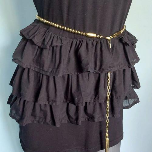 H&M Black Ruffled Dress like new, tunic style, sizes M to 2XL
