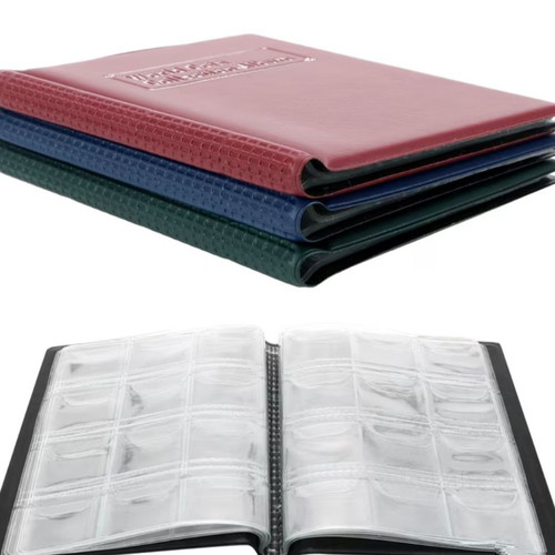 Coin storage album 120 slots, 4 colors