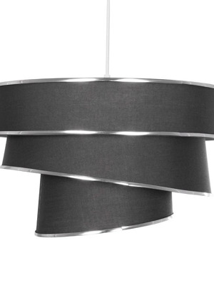 Globostar modern pendant ceiling light with 1 x E27 socket gray & silver new