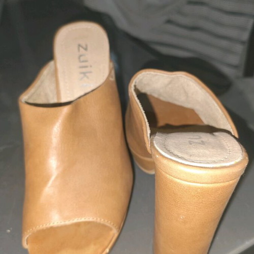 Zuiki high-heeled mule 10cm like new, brown, size 39