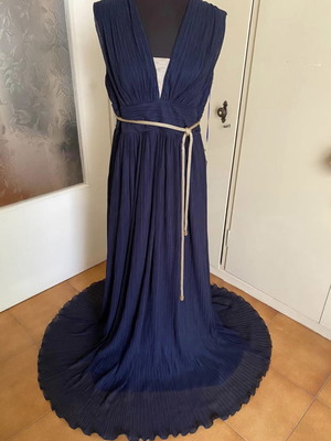 Dress new size XL blue ancient Greek style for wedding or baptism