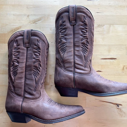 Santiago cowboy boots like new, brown, size 37.5