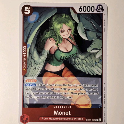 Monet One Piece Card Game EB03-010 Rare like new